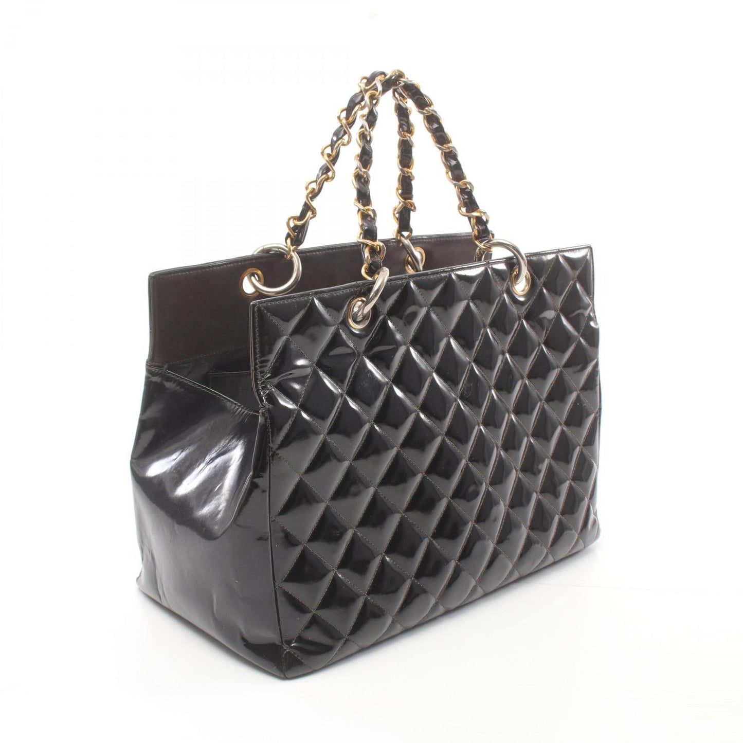 Chanel CC Patent Timeless Chain Tote Bag  Leather Tote Bag in New Condition