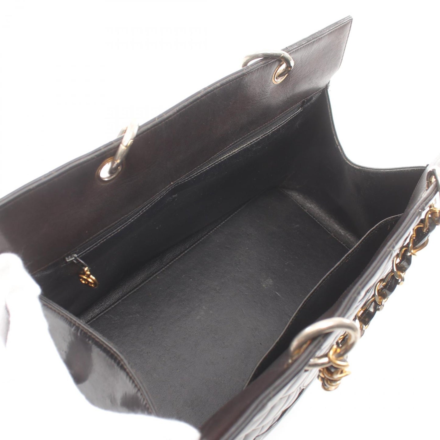 Chanel CC Patent Timeless Chain Tote Bag  Leather Tote Bag in New Condition