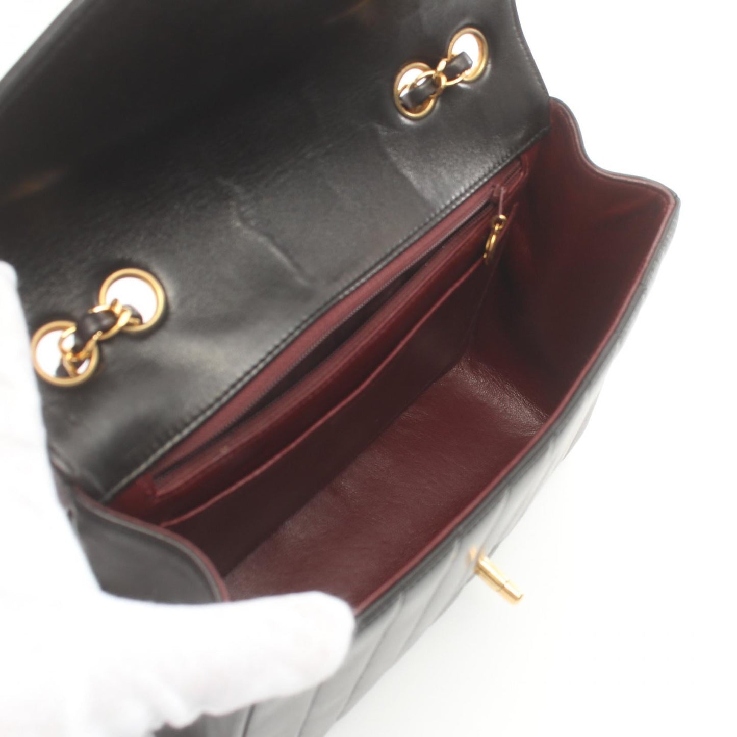 Chanel V Stitch Chevron Mademoiselle Shoulder Bag Leather Shoulder Bag 2572722