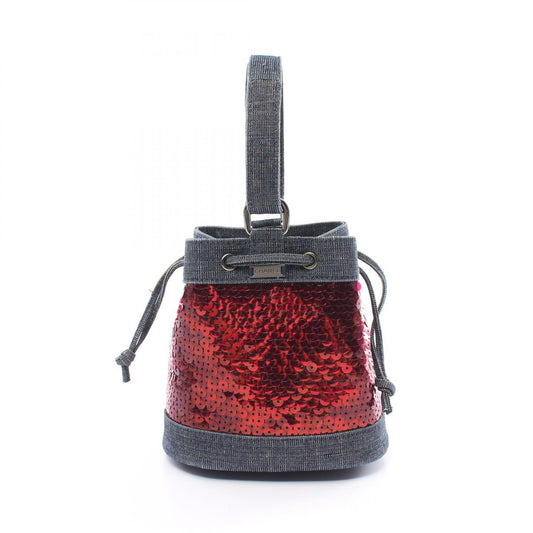 Chanel Sequins & Denim Handbag Denim Handbag 5952834 in New Condition