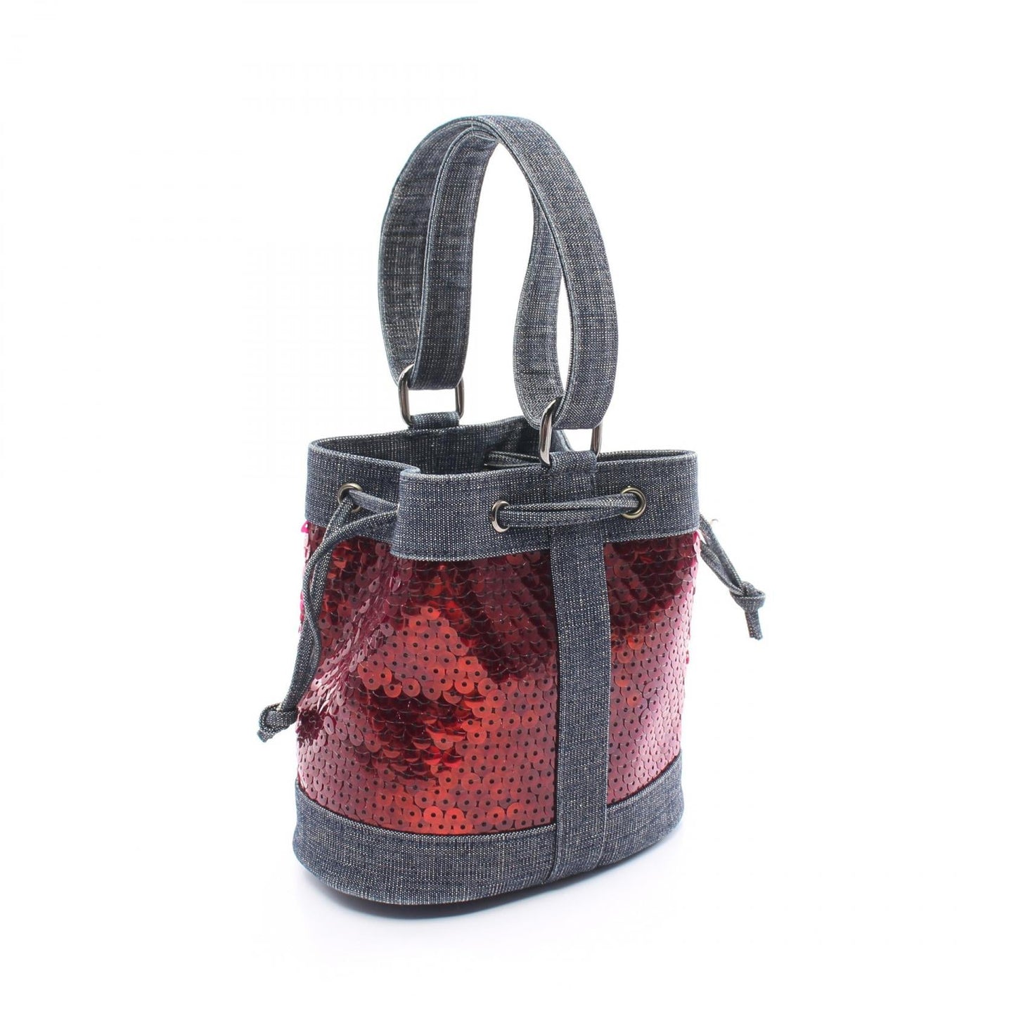 Chanel Sequins & Denim Handbag Denim Handbag 5952834 in New Condition