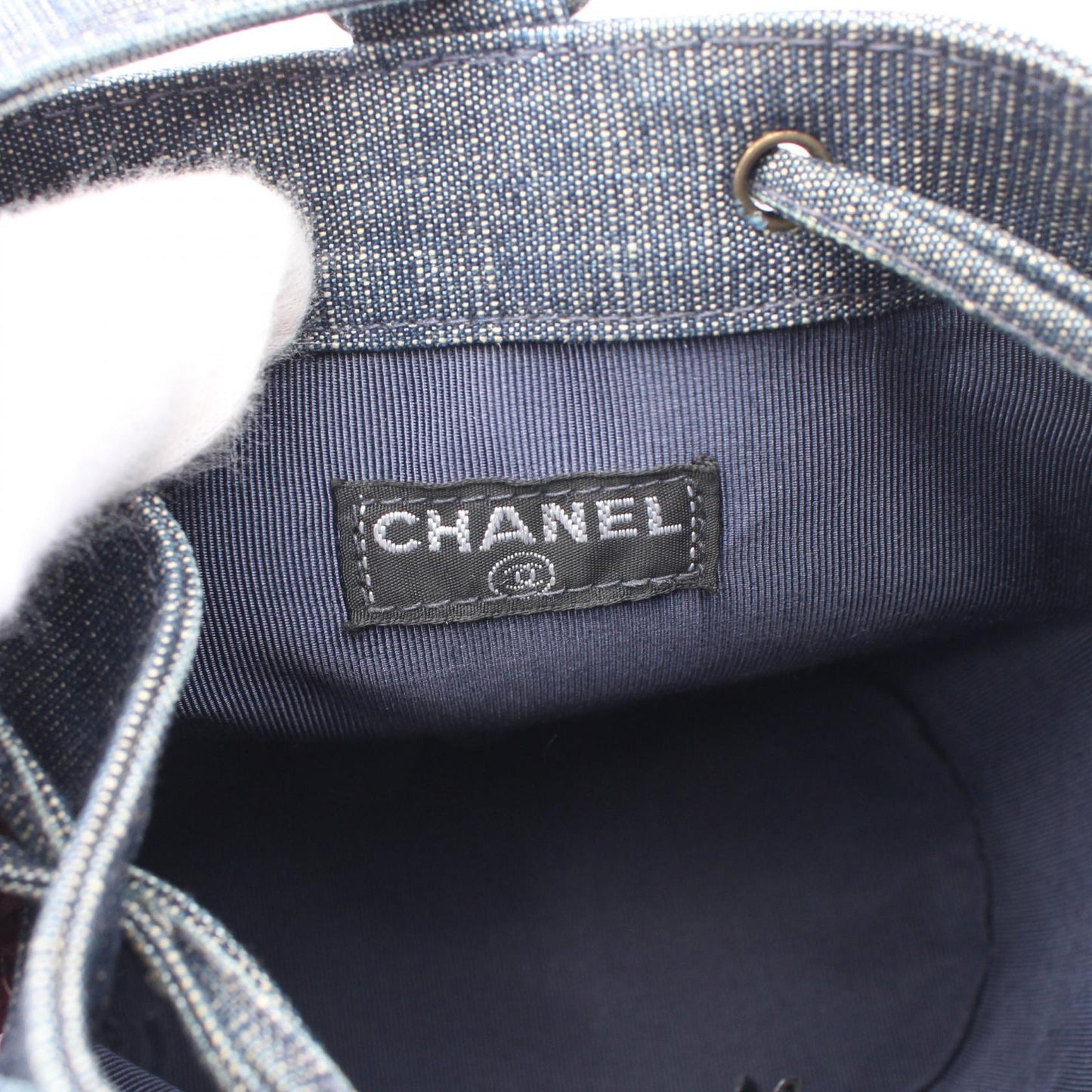 Chanel Sequins & Denim Handbag Denim Handbag 5952834 in New Condition