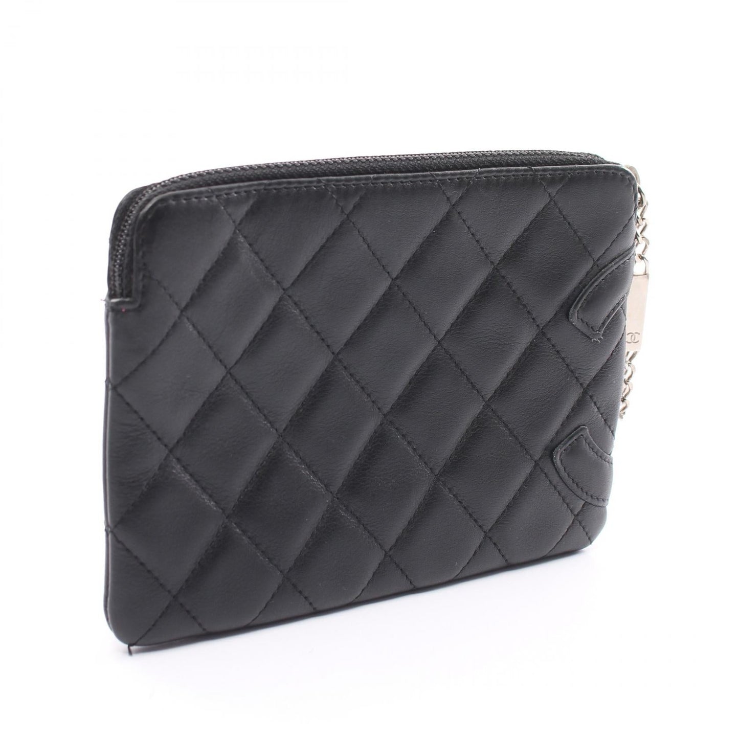 Chanel Cambon Zip Pouch Leather Coin Case 9820703 in New Condition