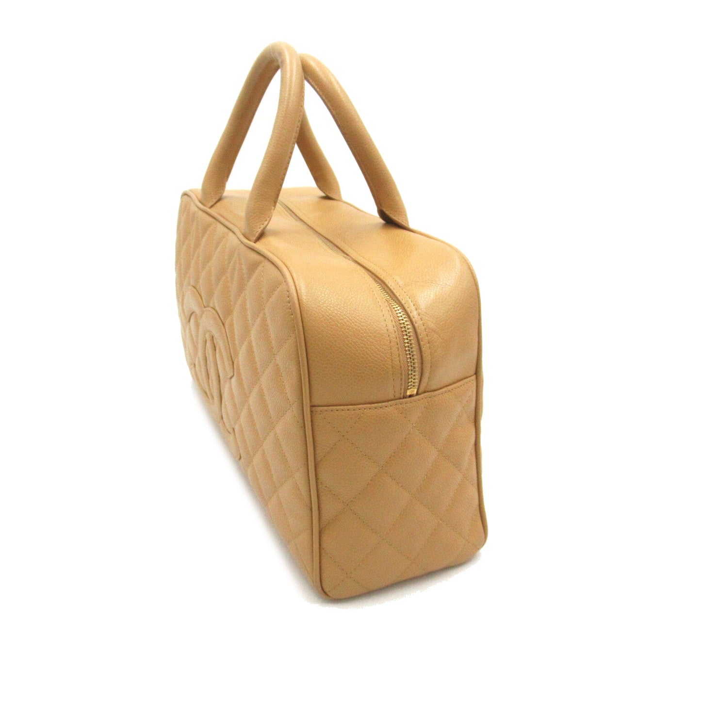 Chanel Boston Bag Leather Handbag in New Condition