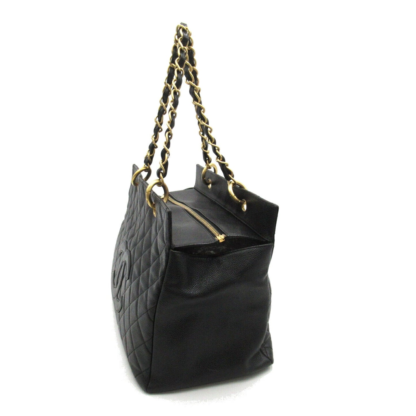 Chanel Caviar Skin Matelasse Chain Tote Bag