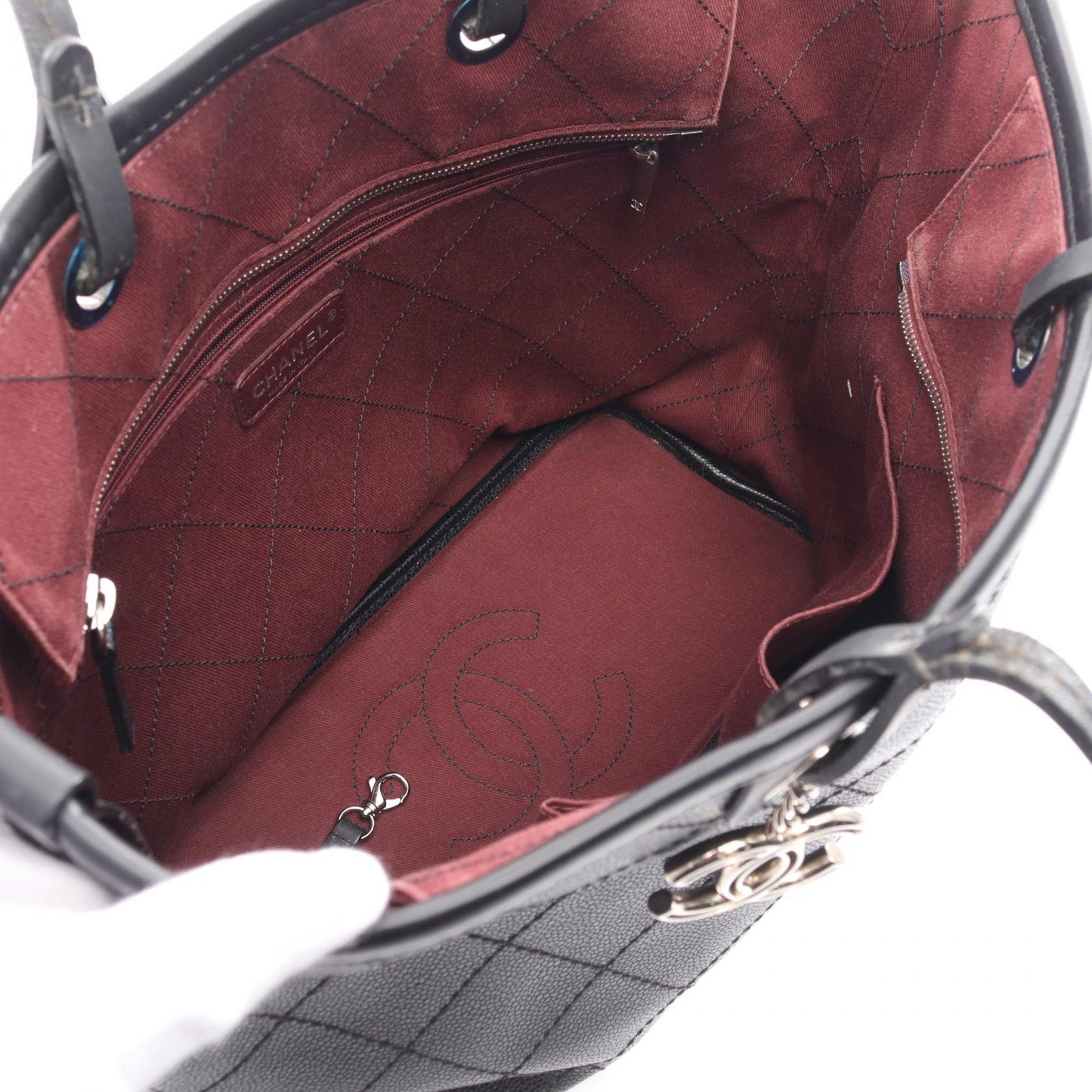 Chanel CC On the Road Tote  Leather Tote Bag A92211 in New Condition