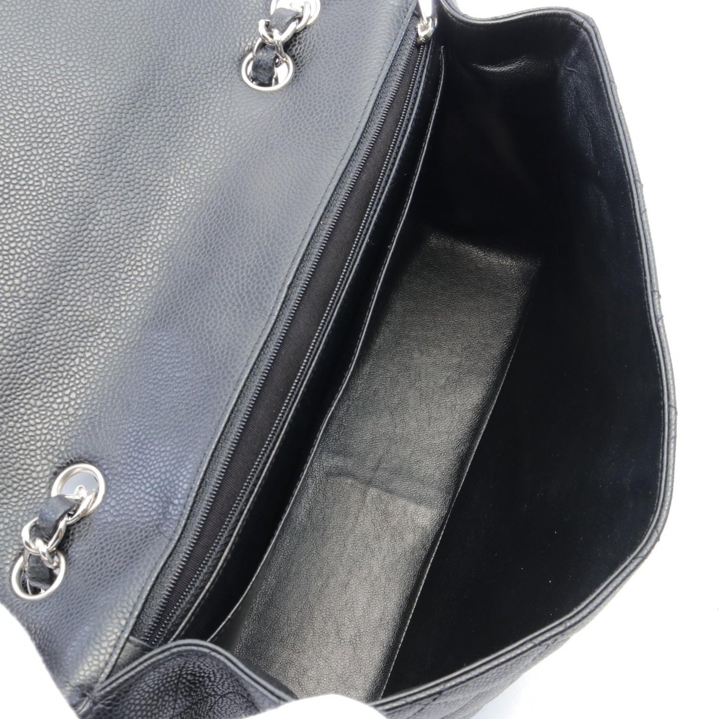 Chanel Jumbo Classic Caviar Single Flap Bag Leather Shoulder Bag