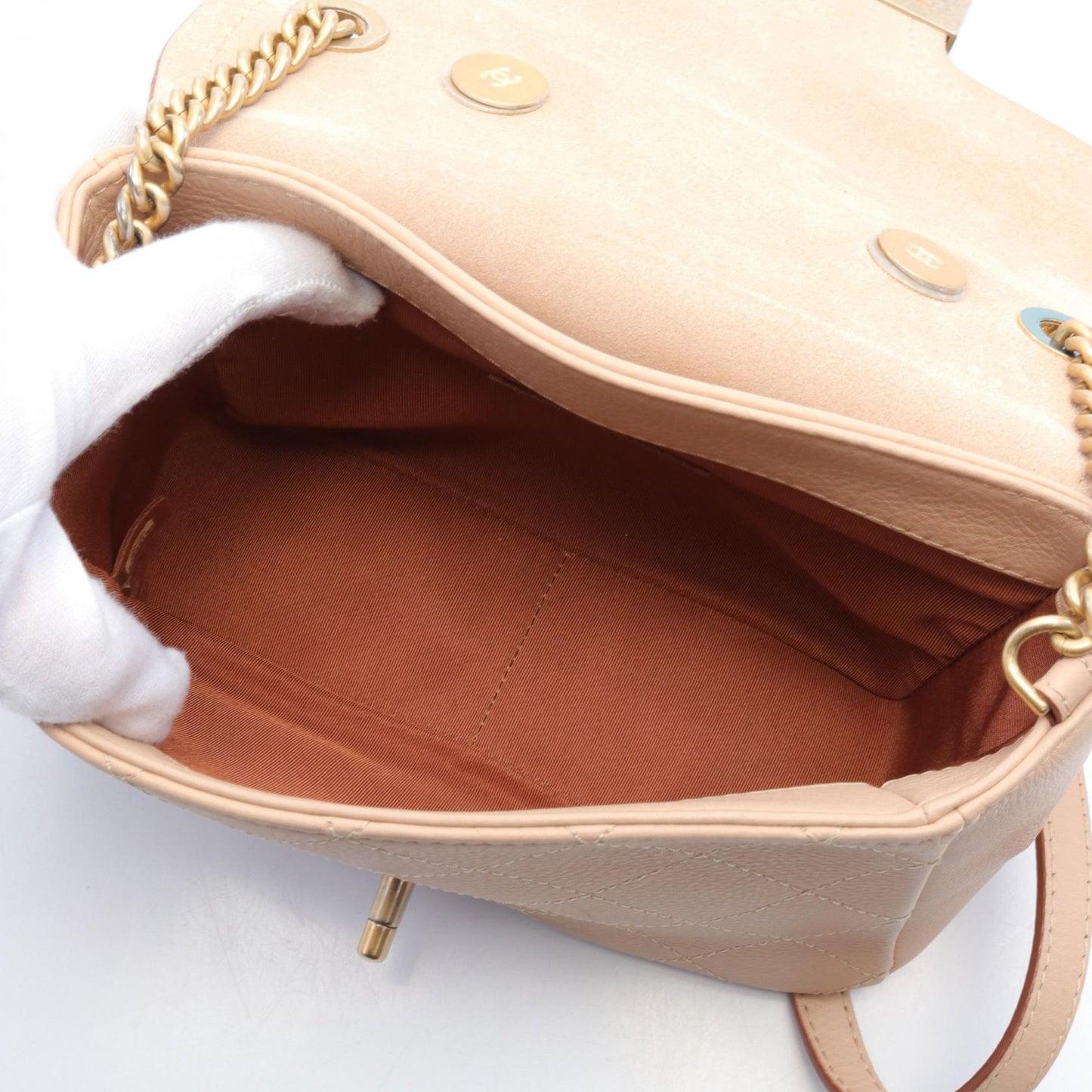 Chanel CC Quilted Leather Chain Shoulder Bag Leather Shoulder Bag A57217 in New Condition