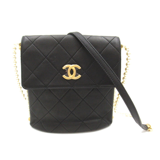 Chanel CC Matelasse Pearl Chain Bag Leather Shoulder Bag AS2503 in New Condition