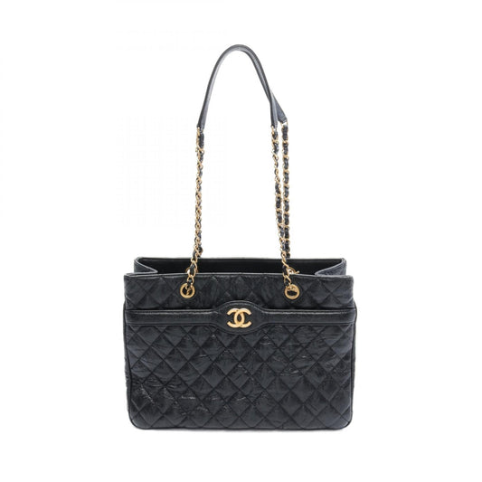 Chanel Quilted Caviar Chain Tote Bag Leather Tote Bag
