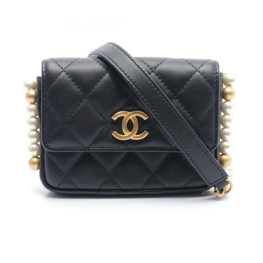 Chanel CC Quilted Leather Mini Flap Bag Leather Shoulder Bag AP2185 in New Condition