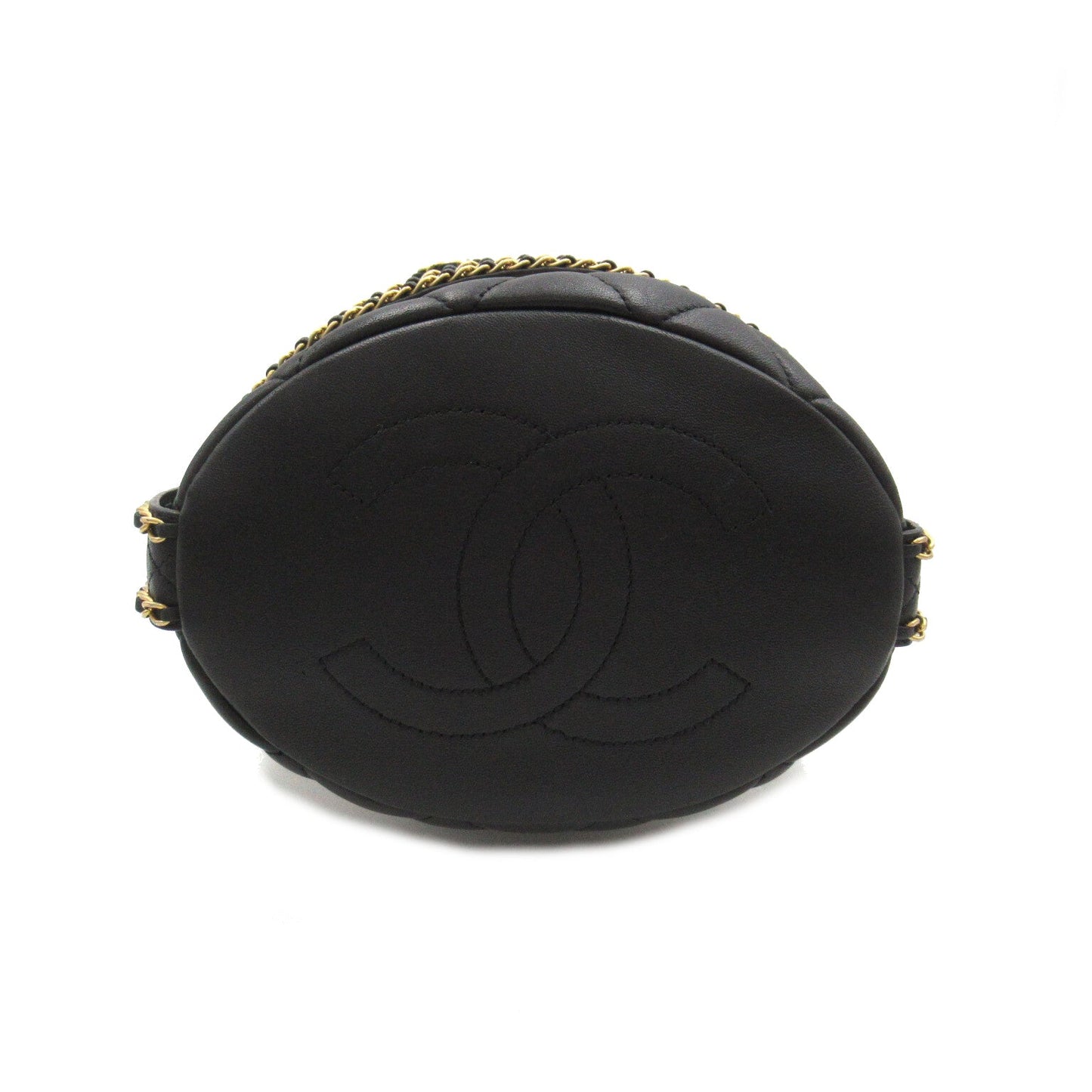 Chanel Quilted Leather Drawsting Crossbody Bag Leather Crossbody Bag AS2252