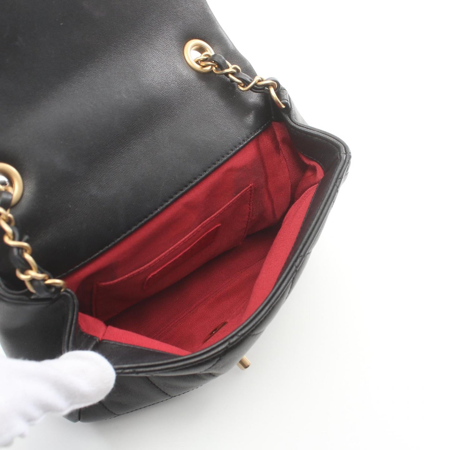 Chanel CC Quilted Leather Round Handle Bag Leather Handbag AS1357