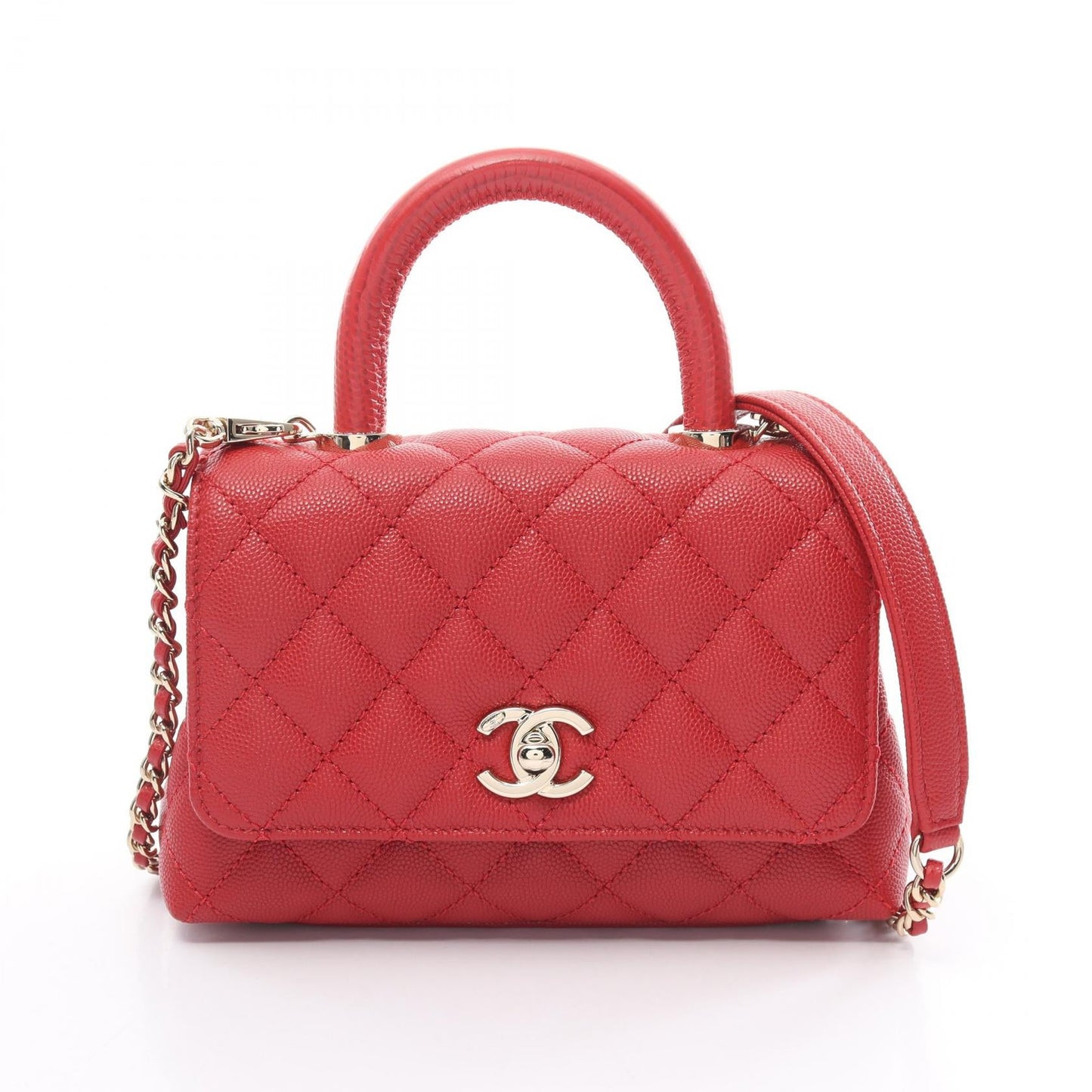 Chanel Coco Handle XXS Top Handle Bag Red