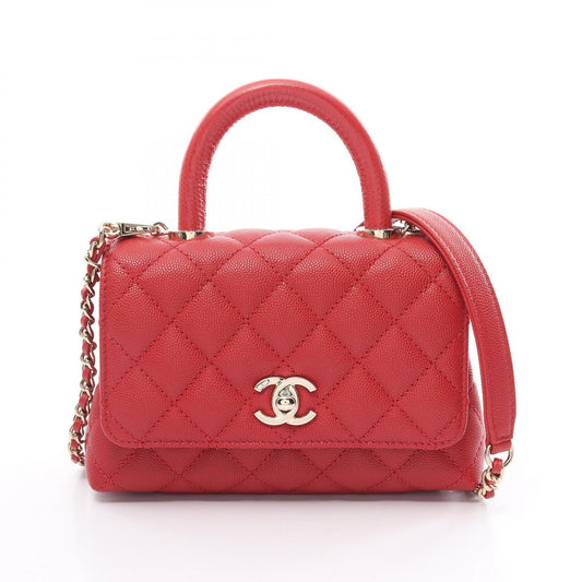 Chanel Coco Handle XXS Top Handle Bag Red