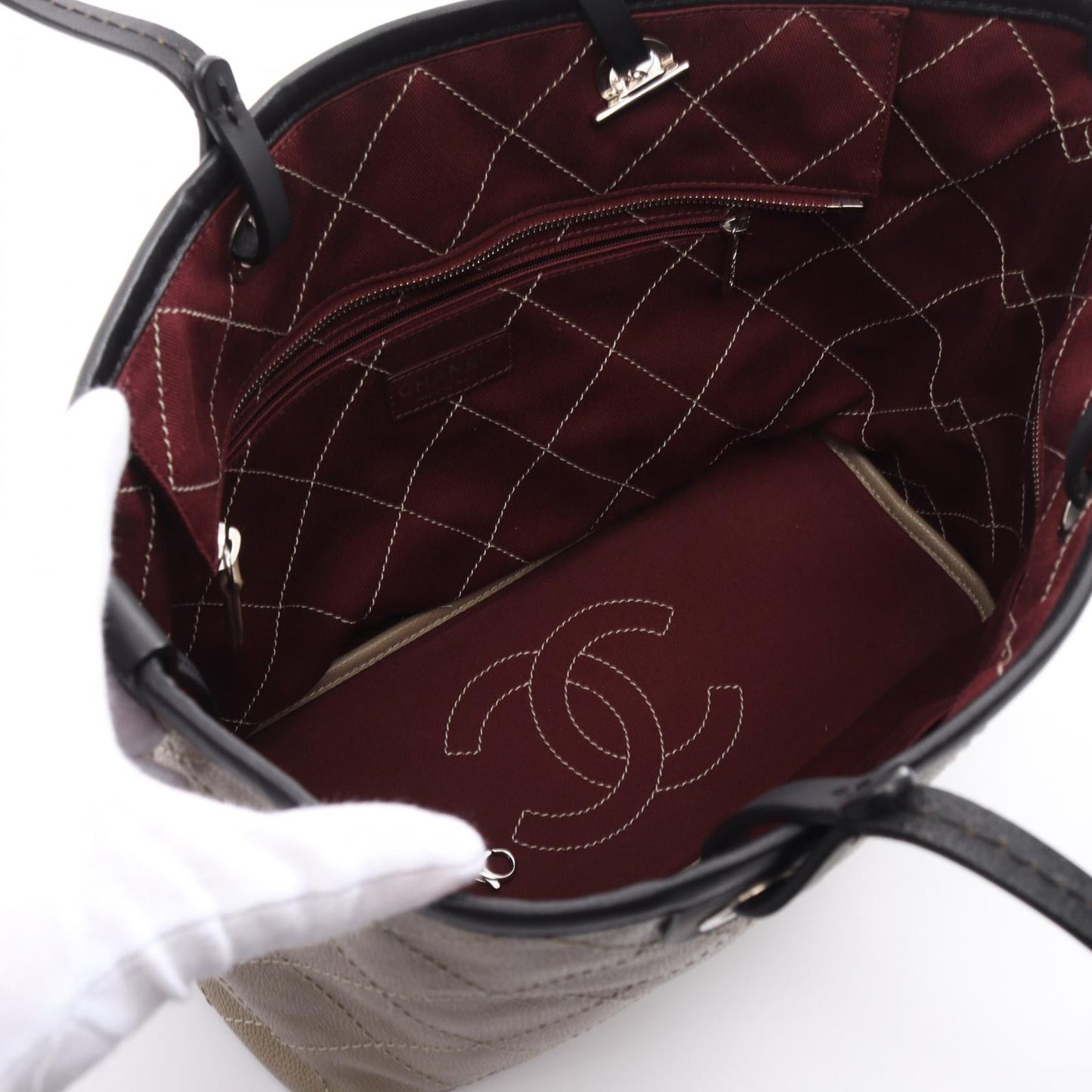 Chanel Caviar Skin On the Road Tote Bag