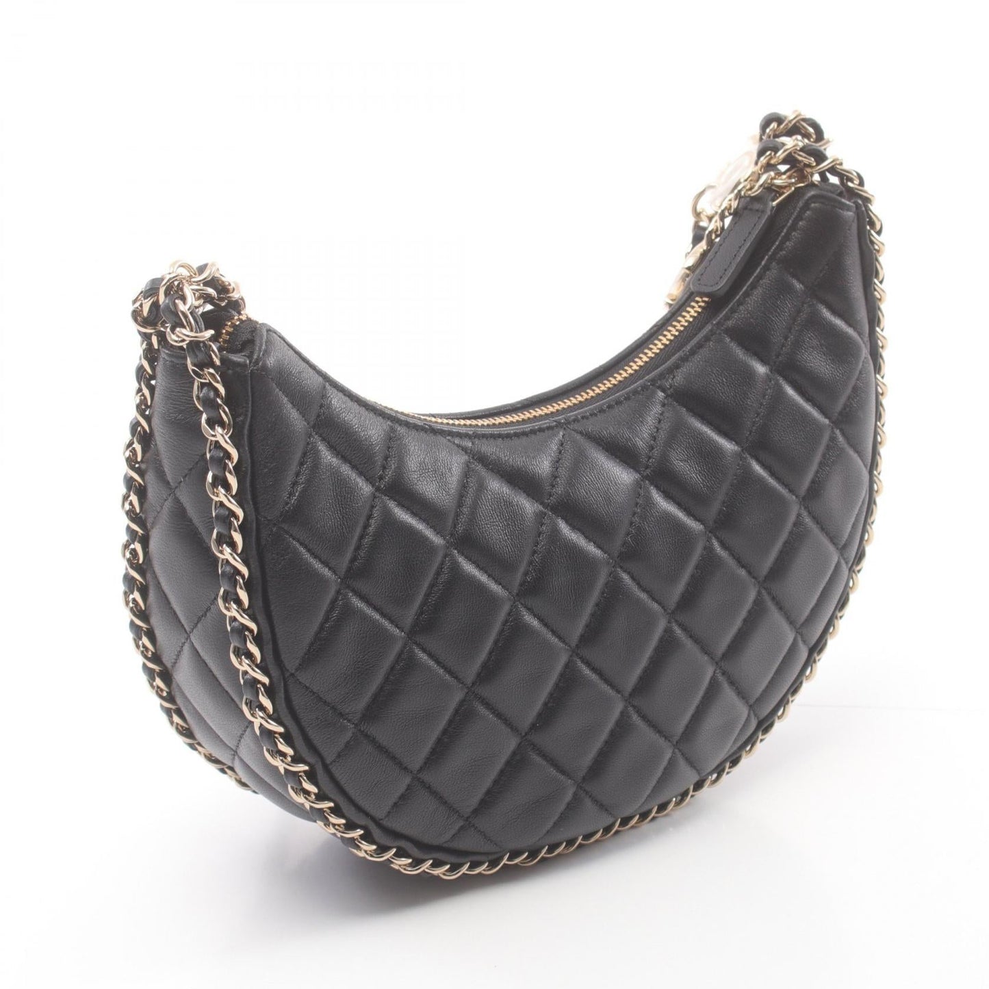 Chanel Quited Leather Chain Hobo Bag Leather Shoulder Bag AS3917