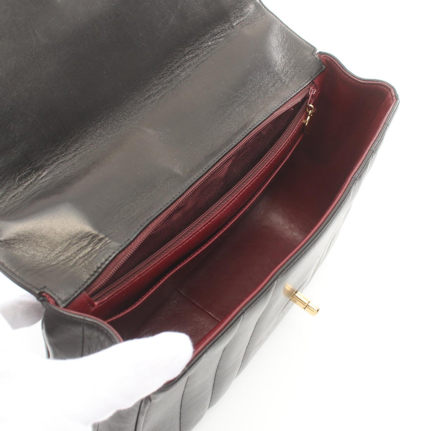 Chanel CC Leather Handle Bag Leather Handbag in New Condition