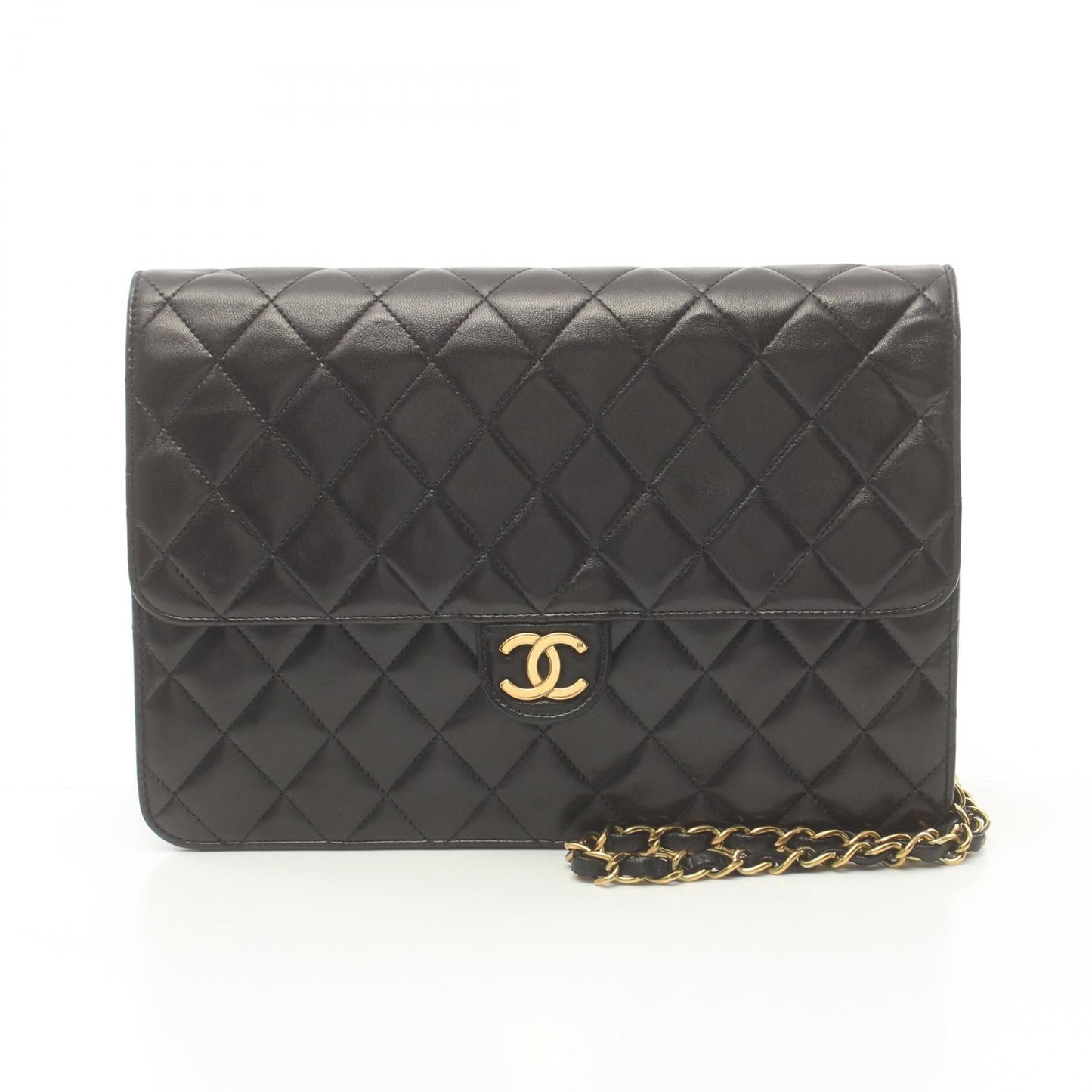 Chanel Quilted Leather Chain Flap Bag Leather Shoulder Bag in New Condition