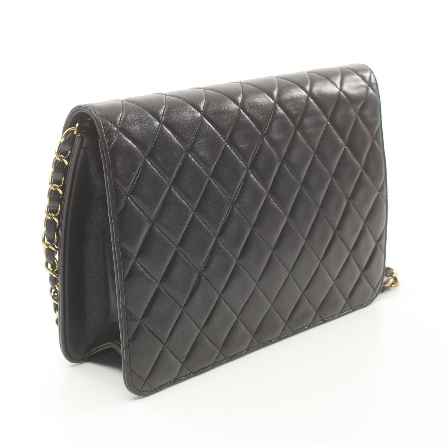 Chanel Quilted Leather Chain Flap Bag Leather Shoulder Bag in New Condition