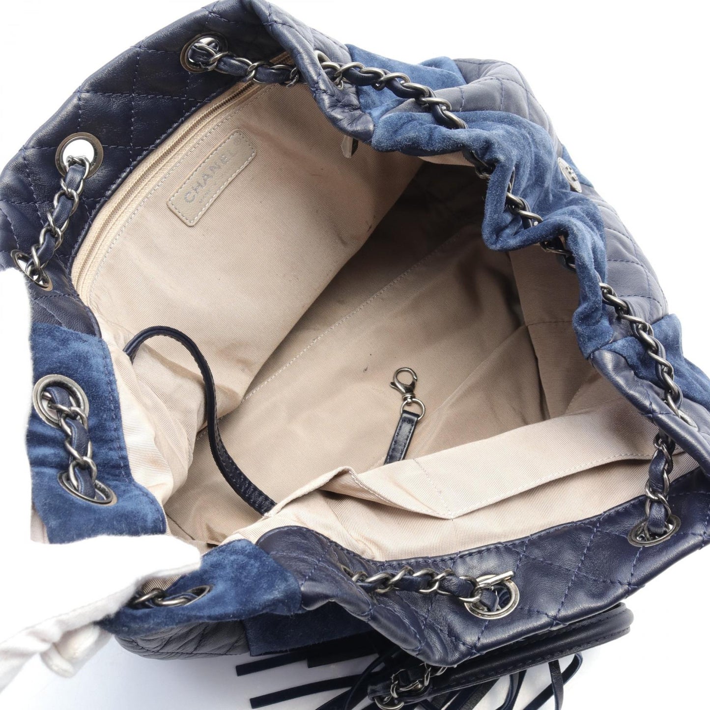 Chanel Quilted Leather & Suede Shoulder Bag Leather Shoulder Bag A94844 in New Condition