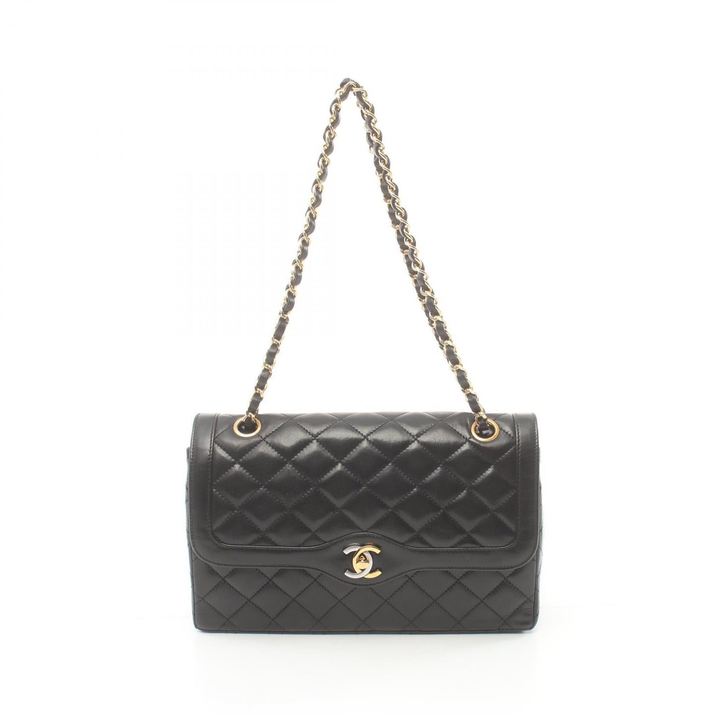 Chanel MATRASSE W Flap Chain Shoulder Bag Leather Shoulder Bag 2419589 in New Condition