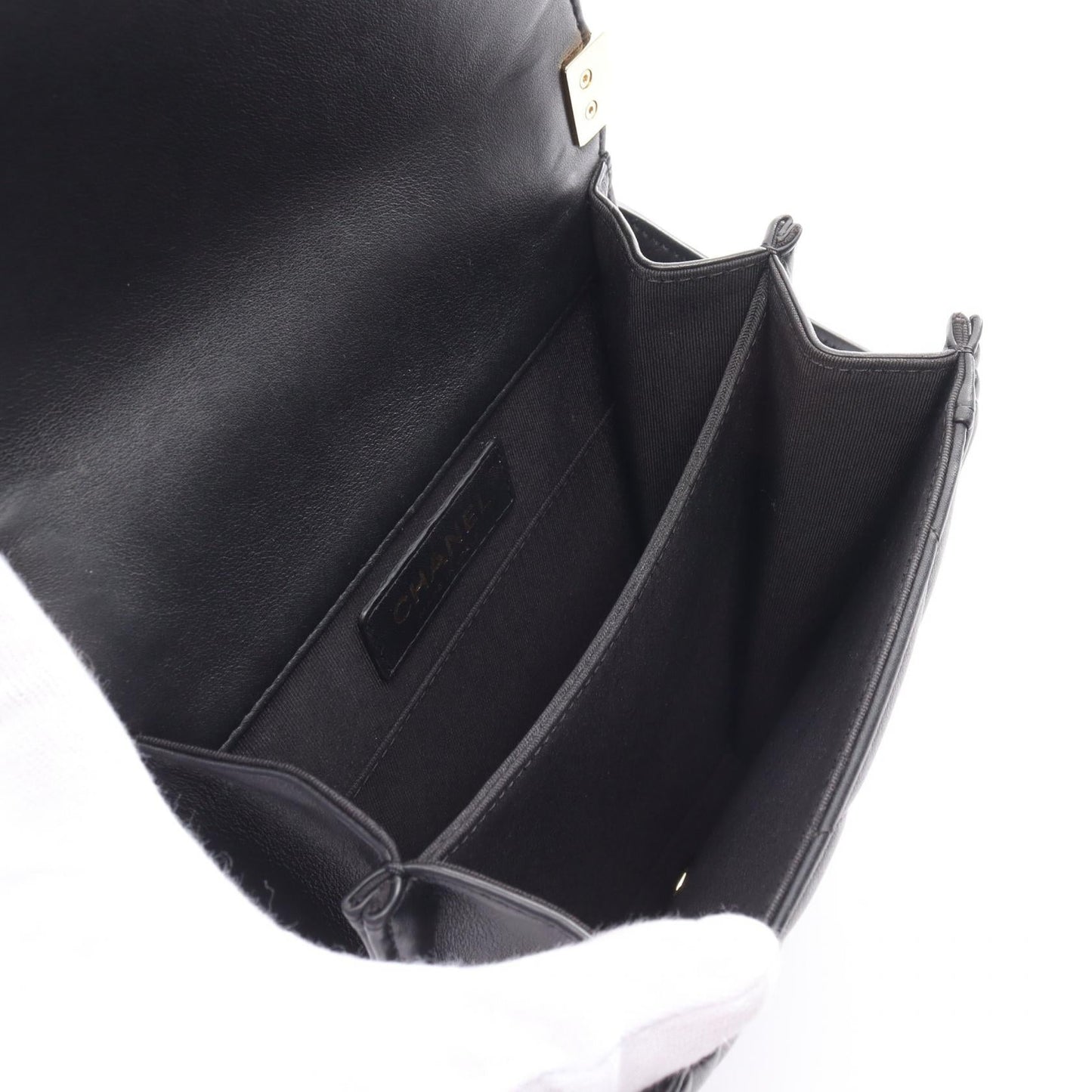 Chanel Chevron North/South Le Boy Bag Leather Shoulder Bag AS0130 in Great Condition