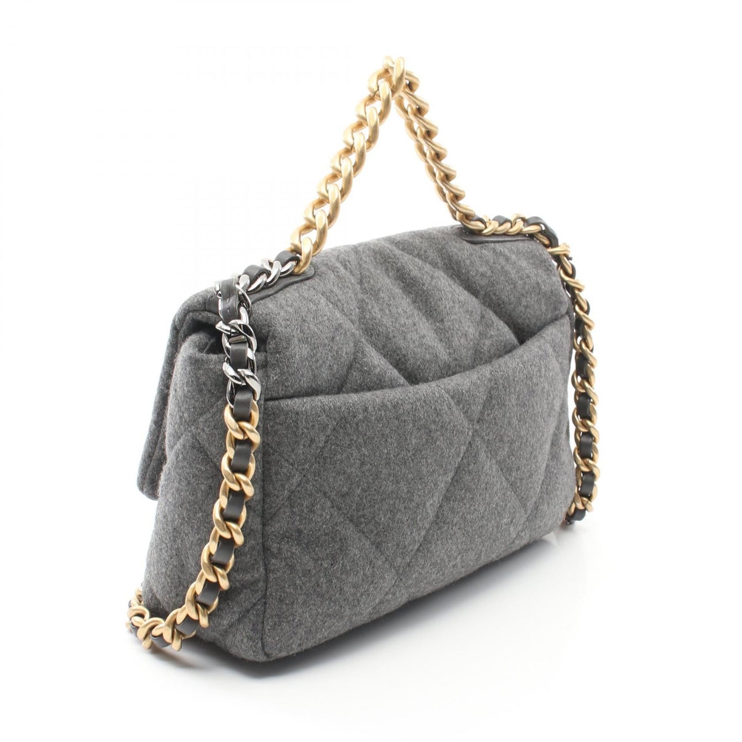 Chanel 19 Matelasse Wool Shoulder Bag