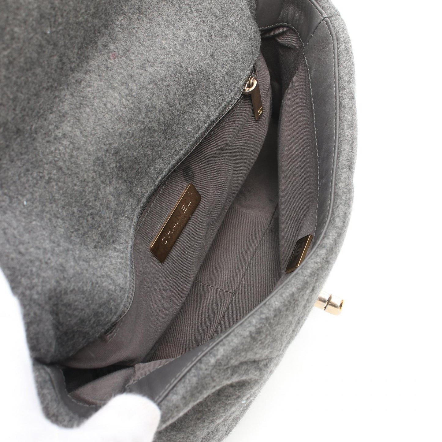 Chanel 19 Matelasse Wool Shoulder Bag