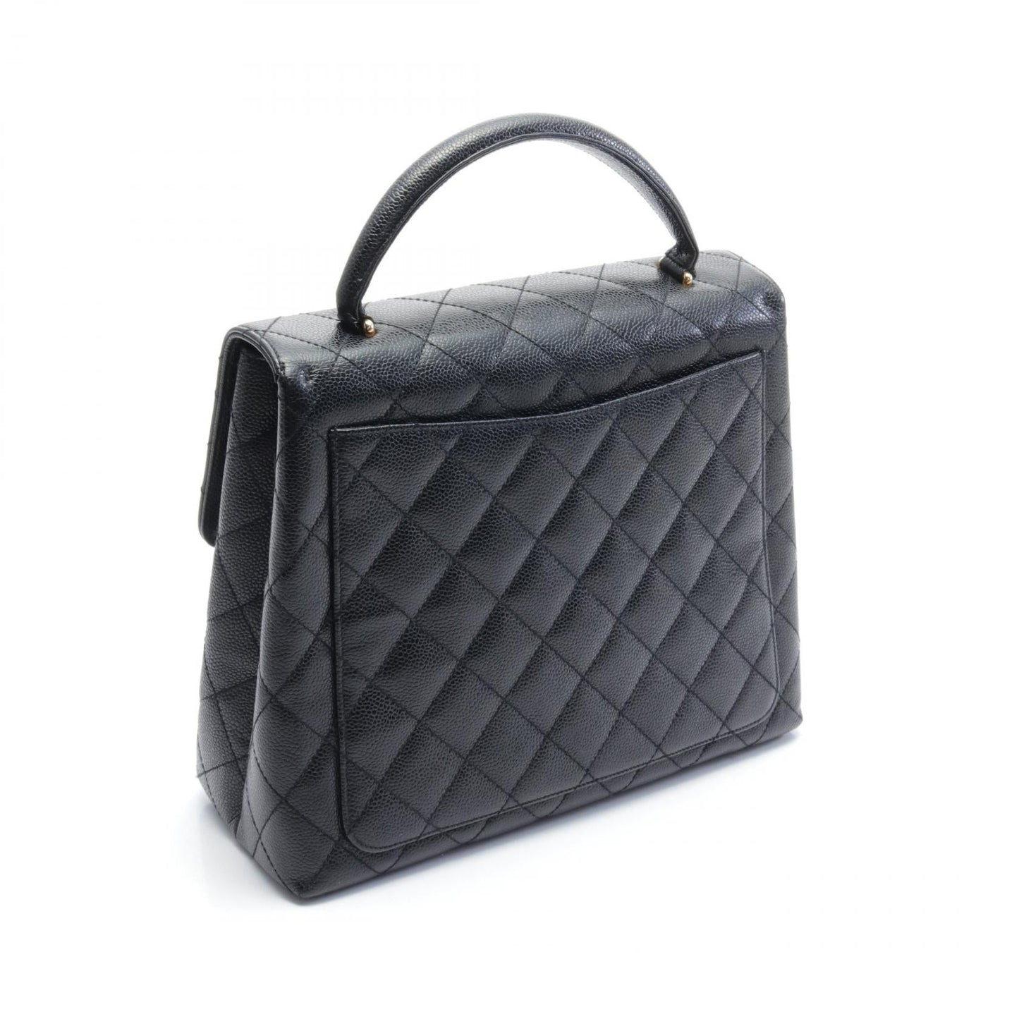 Chanel CC Caviar Top Handle Handbag Leather Handbag A12397 in Great Condition