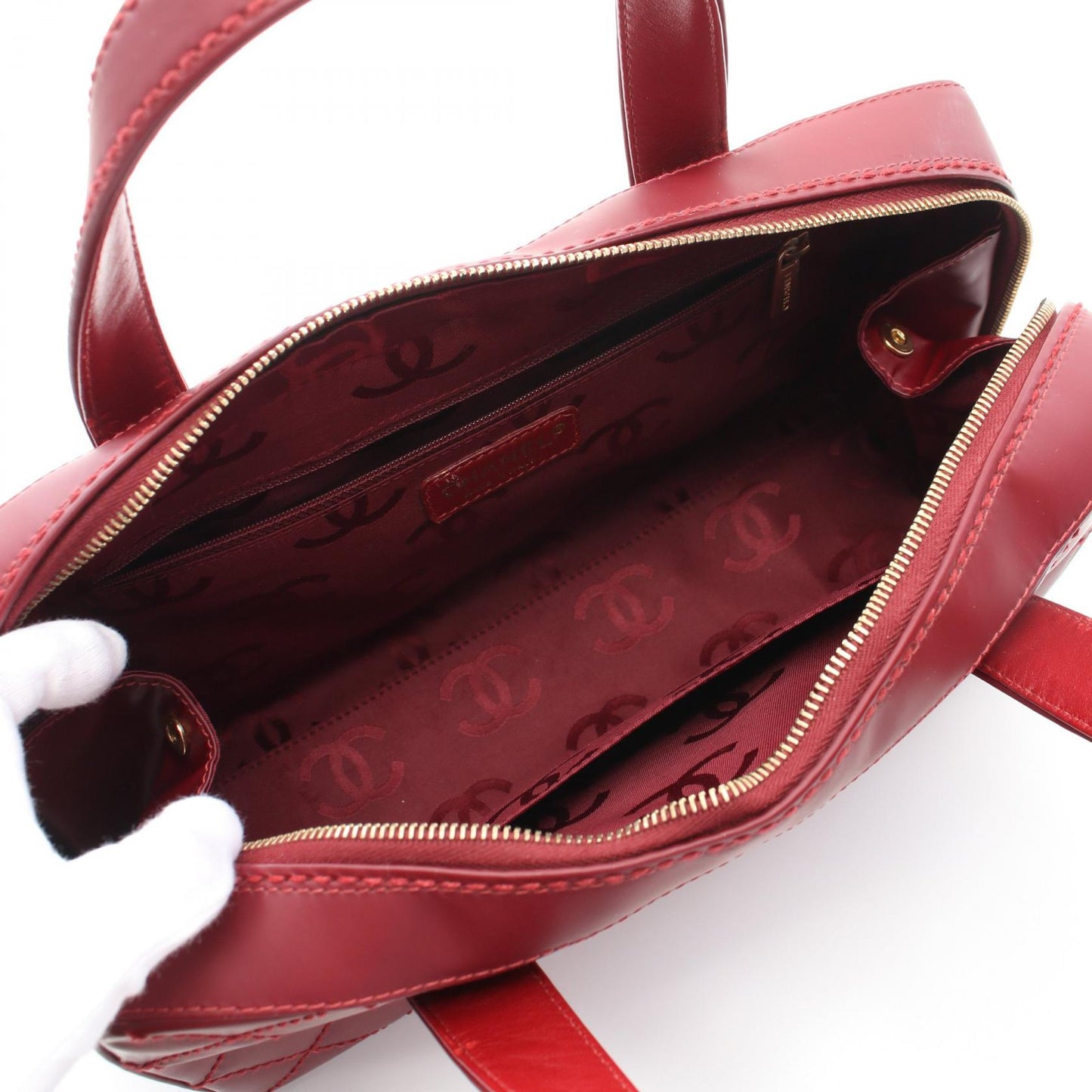 Chanel Wild Stitch Coco Mark Leather Handbag