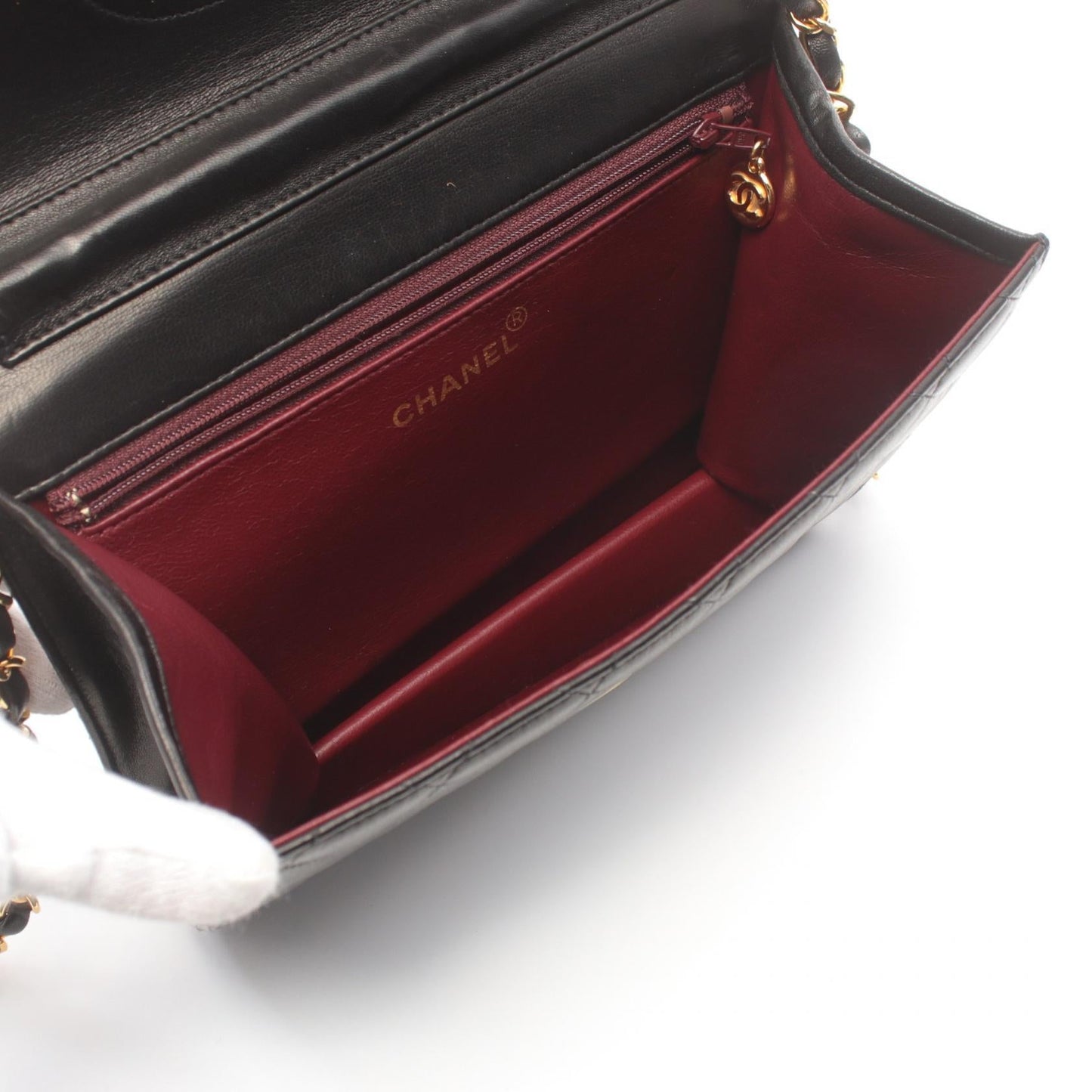 Chanel Lambskin Matelasse Shoulder Bag Black