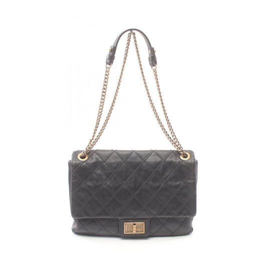 Chanel 2.55 Leather Shoulder Bag Black