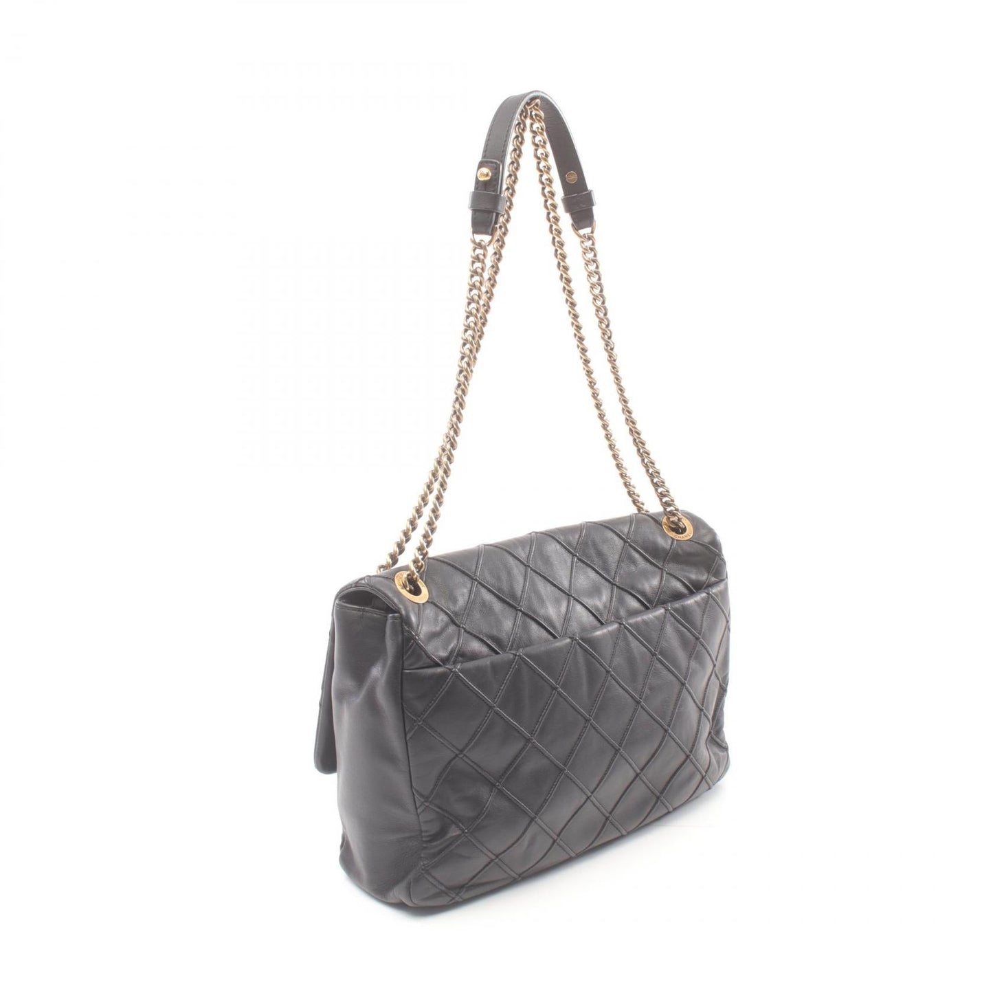 Chanel 2.55 Leather Shoulder Bag Black