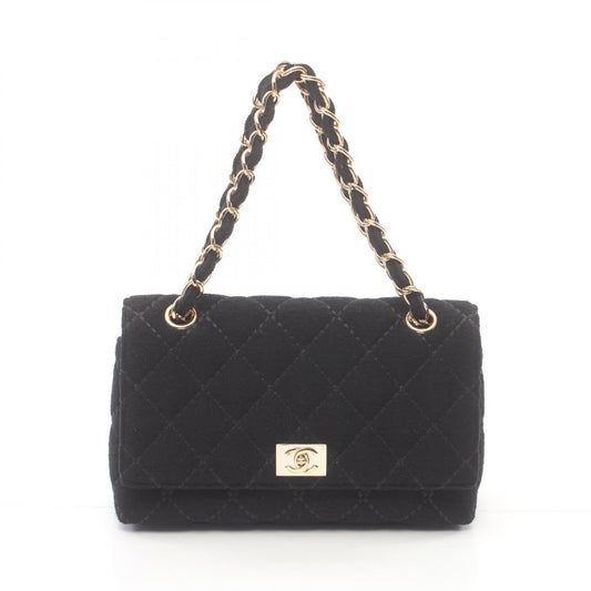 Chanel Wild Stitch Canvas Handbag Black