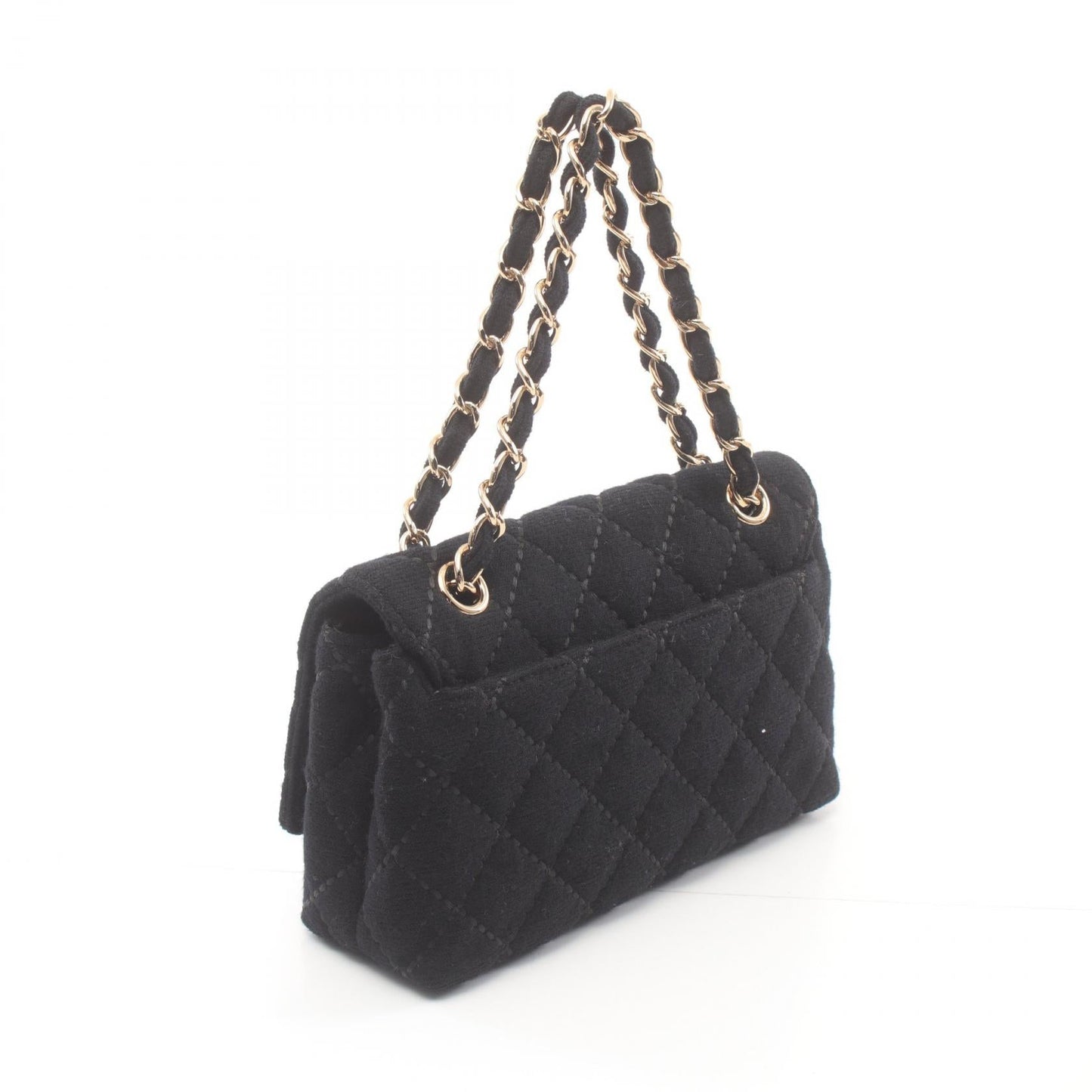 Chanel Wild Stitch Canvas Handbag Black