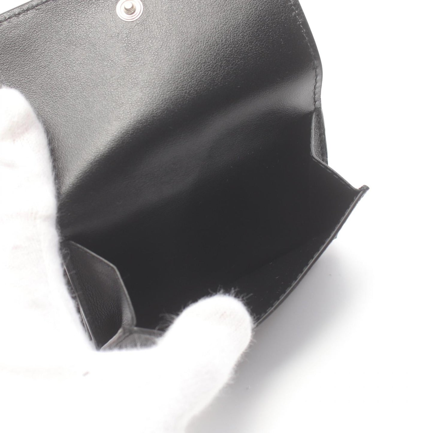 Bottega Veneta Leather Trifold Wallet Black