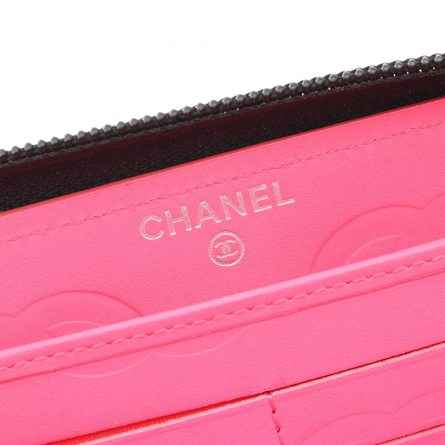 Chanel Cambon Line Leather Long Wallet Black