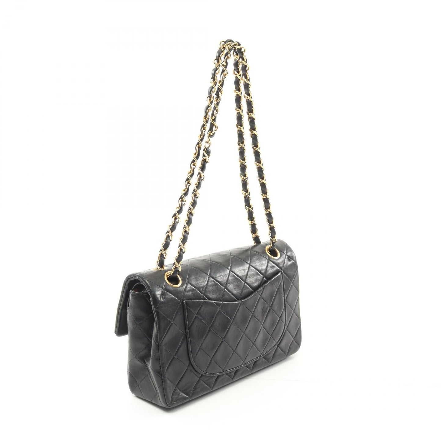 Chanel Lambskin Matelasse W Flap Shoulder Bag