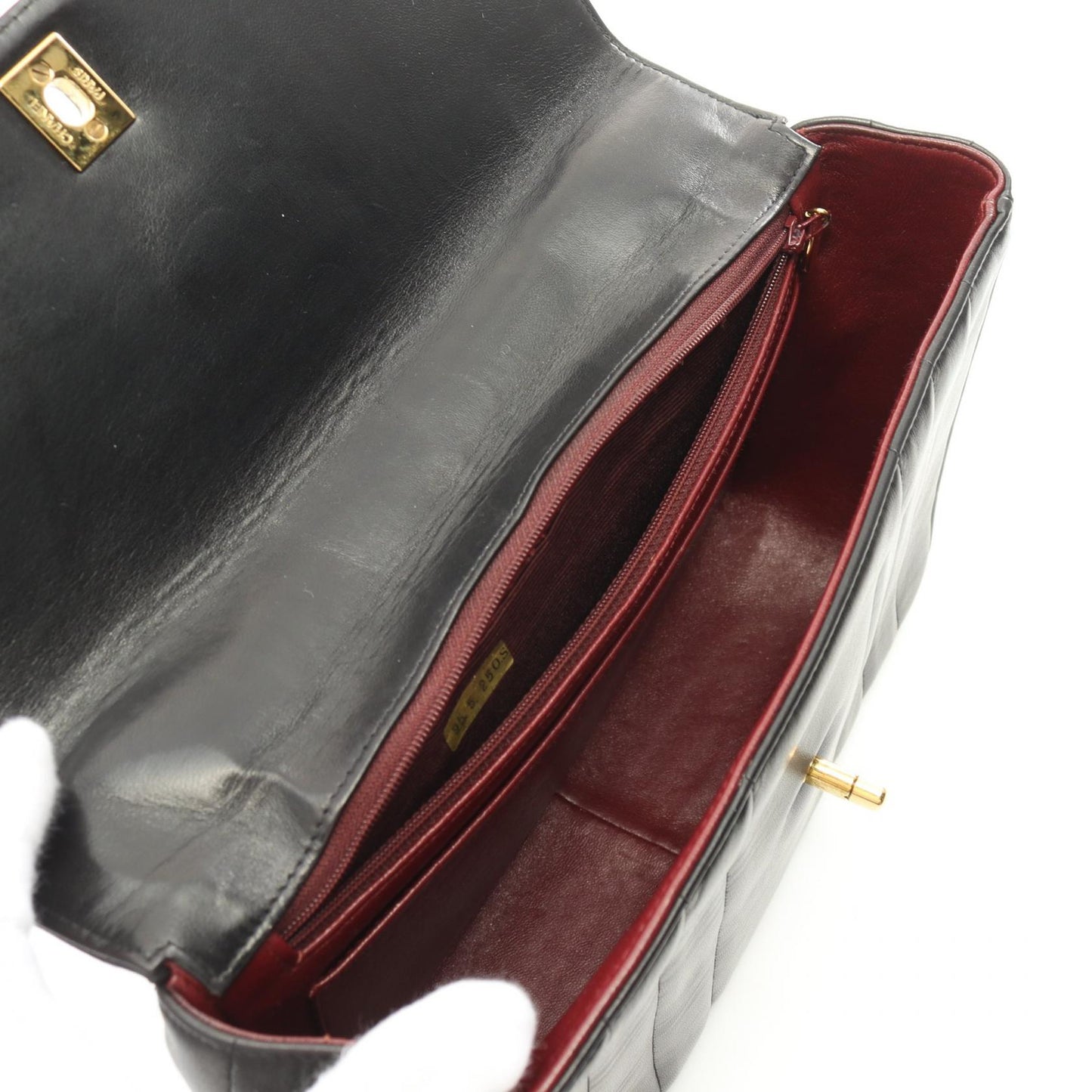 Chanel Mademoiselle Lambskin Handbag Black