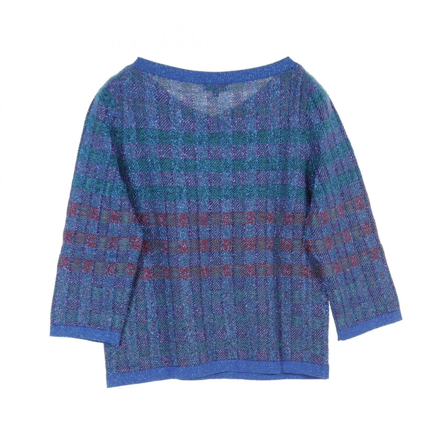 Chanel Silk Knit Top Blue Multicolor