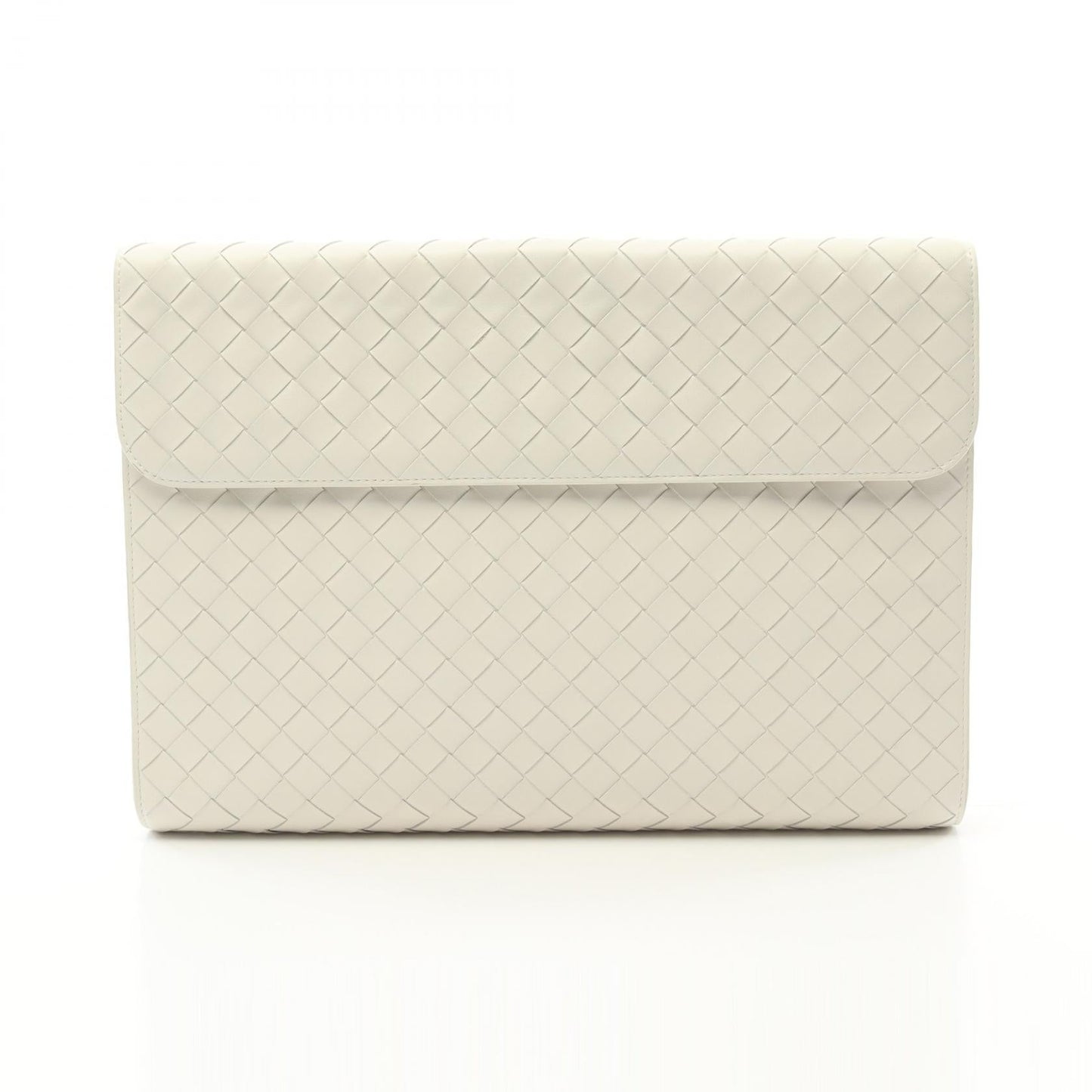 Bottega Veneta Leather Intrecciato Clutch Bag
