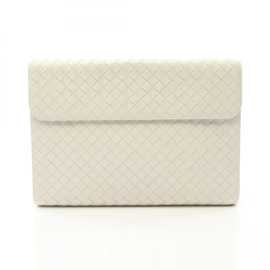 Bottega Veneta Leather Intrecciato Clutch Bag