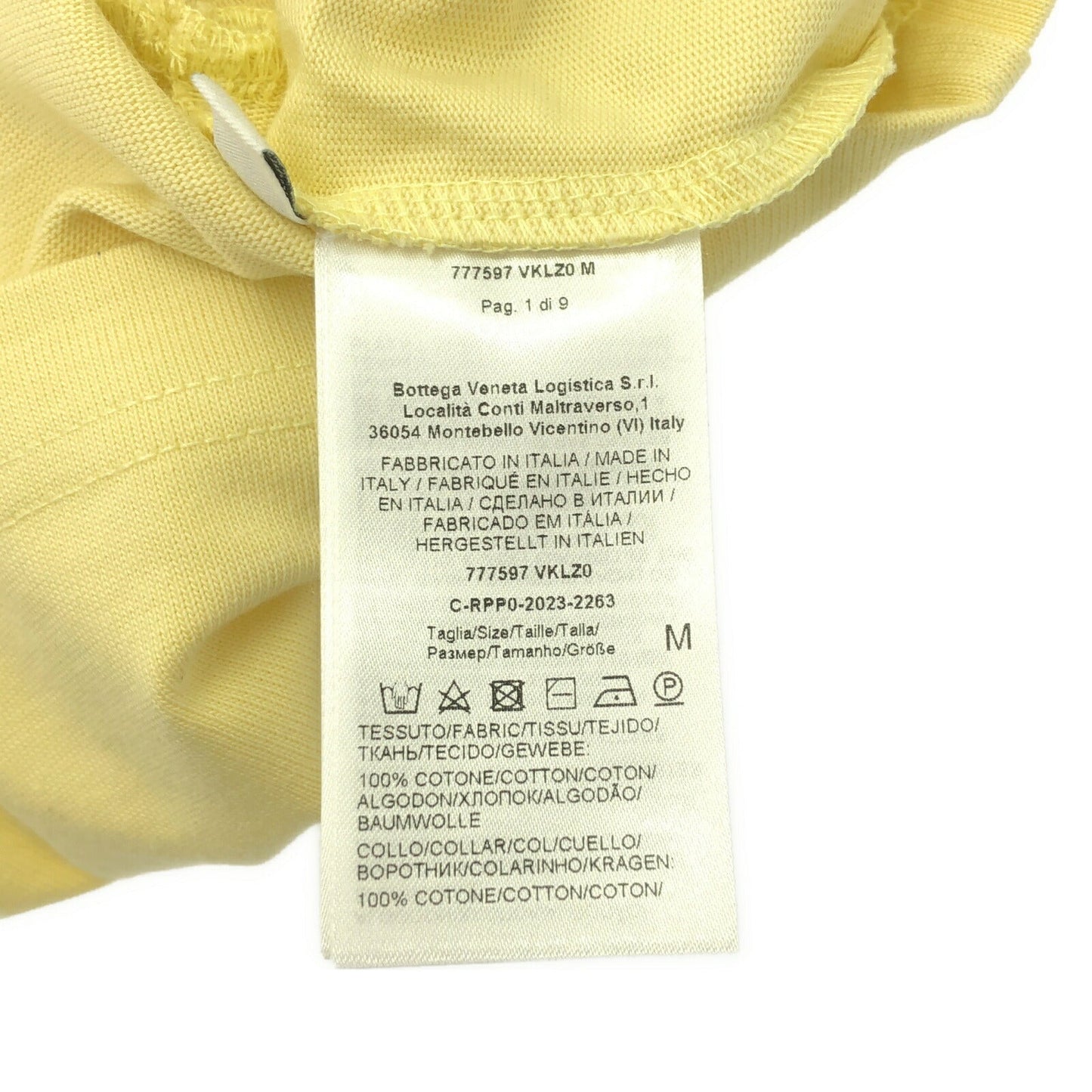 Bottega Veneta Cotton T-Shirt Yellow
