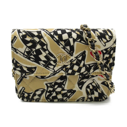 Chanel Quilted Canvas Mini Flap Bag Canvas Shoulder Bag in Great Condition