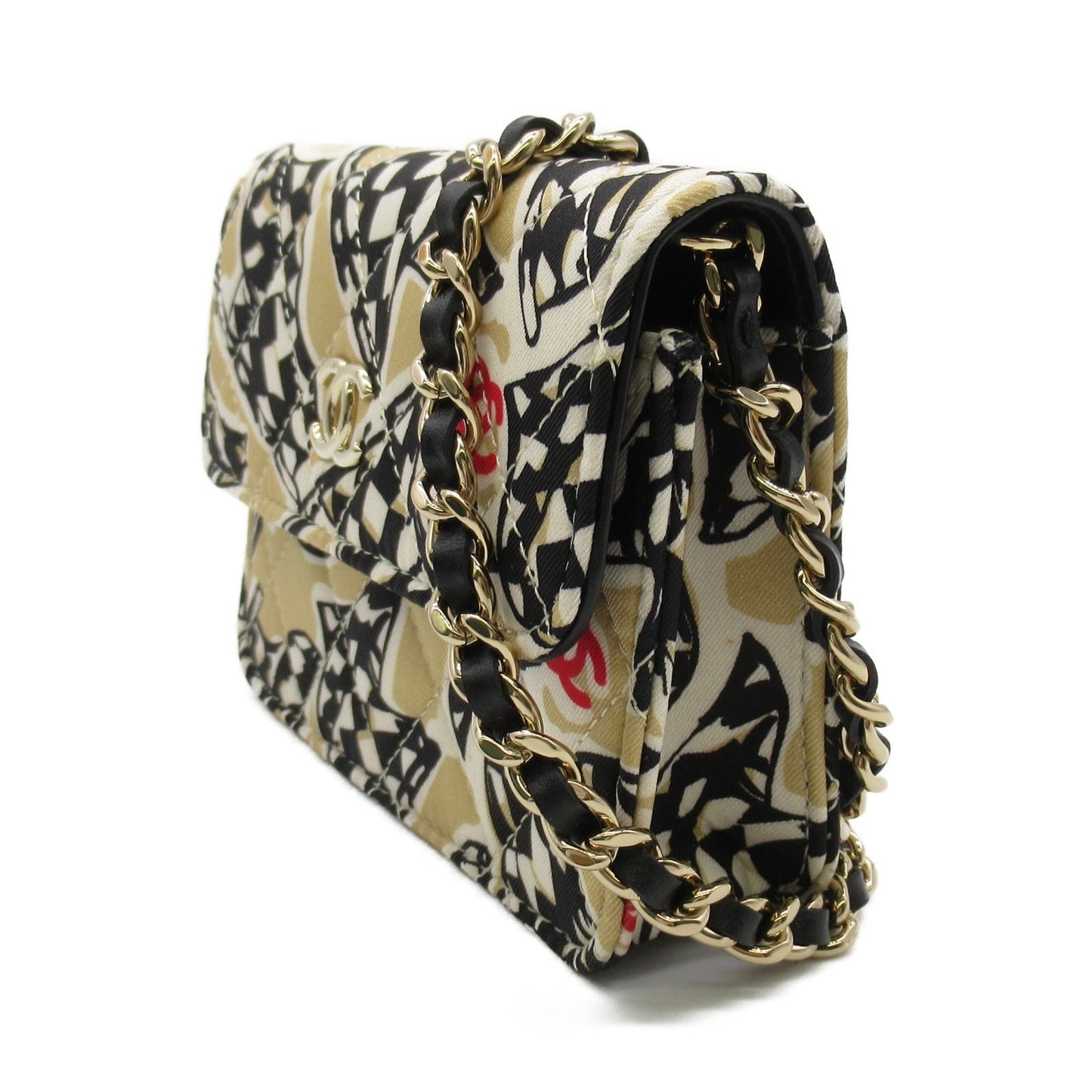 Chanel Quilted Canvas Mini Flap Bag Canvas Shoulder Bag in Great Condition