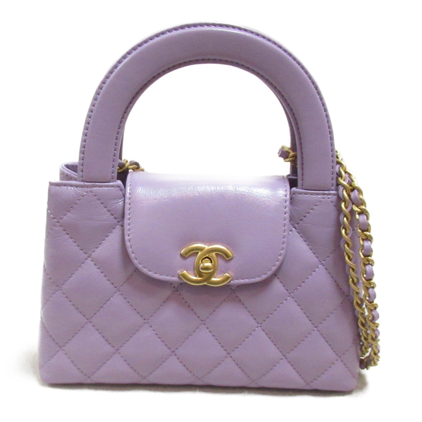 Chanel Quilted Leather Mini Shopping Bag Leather Shoulder Bag AS4416 in New Condition