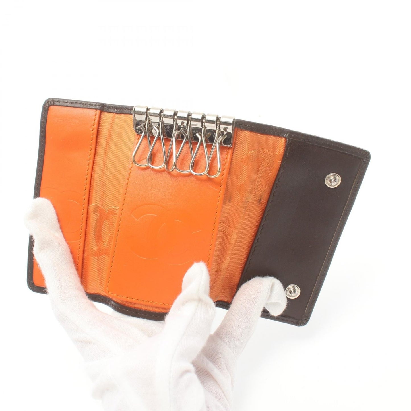 Chanel Cambon Quilted Leather Key Holder Leather Key Holder in New Condition