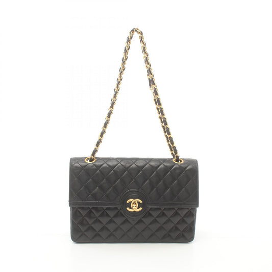 Chanel MATRASSE W Flap Chain Shoulder Bag Leather Shoulder Bag A01113 in New Condition