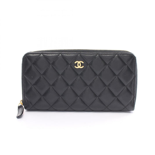 Chanel Matelasse Lambskin Long Wallet Black